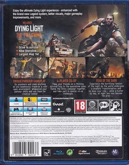 Dying Light - The Following - Enhanced Edition - PS4 (B Grade) (Genbrug)
